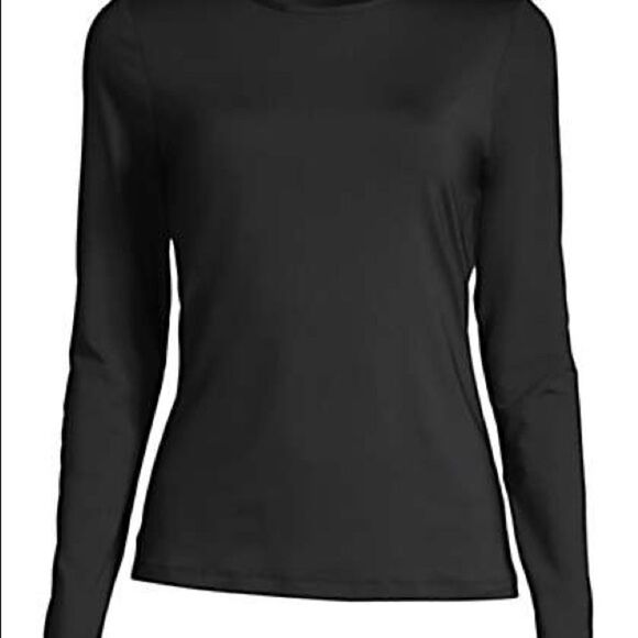 Land’s End rash guard long sleeve coverup Various sizes Black - Picture 4 of 6